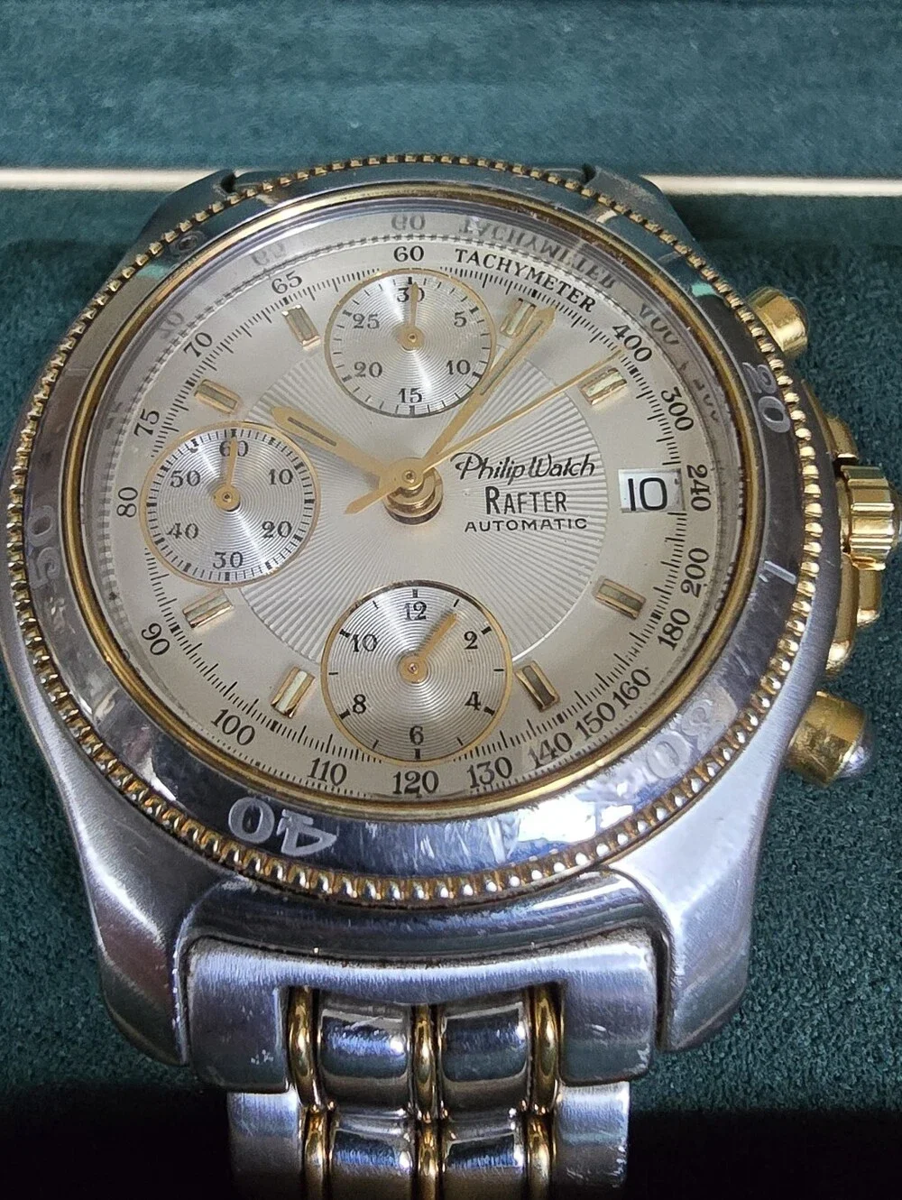 Philip Watch Rafter Automatic Two-Tone Chronograph Watch - Gold & Silver